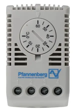 Produktfoto 1 von Pfannenberg FLZ Schaltschrank-Thermostat Wechsler, 80 °C, 0 °C 100V ac, 250 V ac