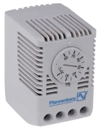 Produktfoto 1 von Pfannenberg FLZ Schaltschrank-Thermostat / 250V ac Wechsler, 80 °C, -40 °C 100V ac, 250 V ac