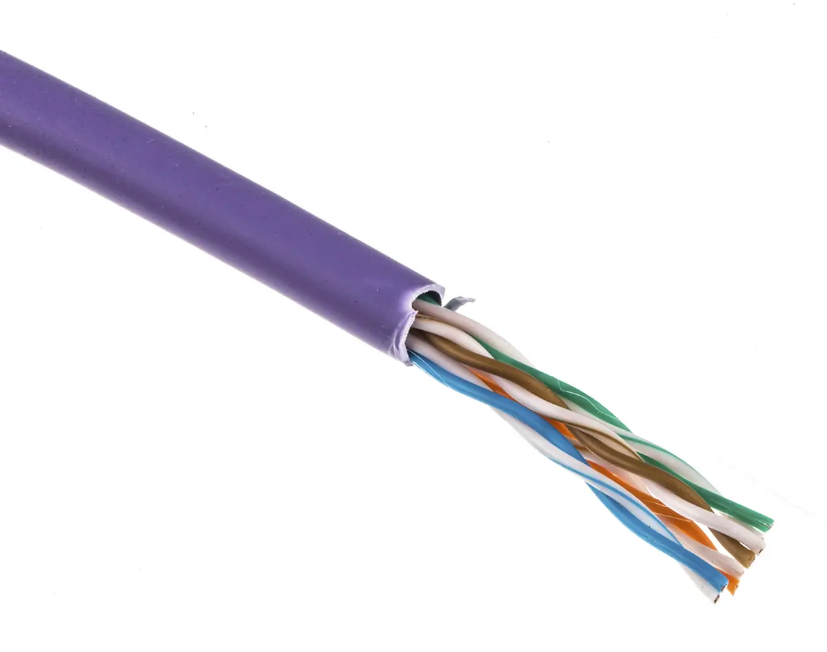 Produktfoto 1 von Molex Premise Networks 5E Cat5e Ethernet-Kabel, 305 m, Violett, A Fest, B Fest Ungeschirmt, Raucharm halogenfrei