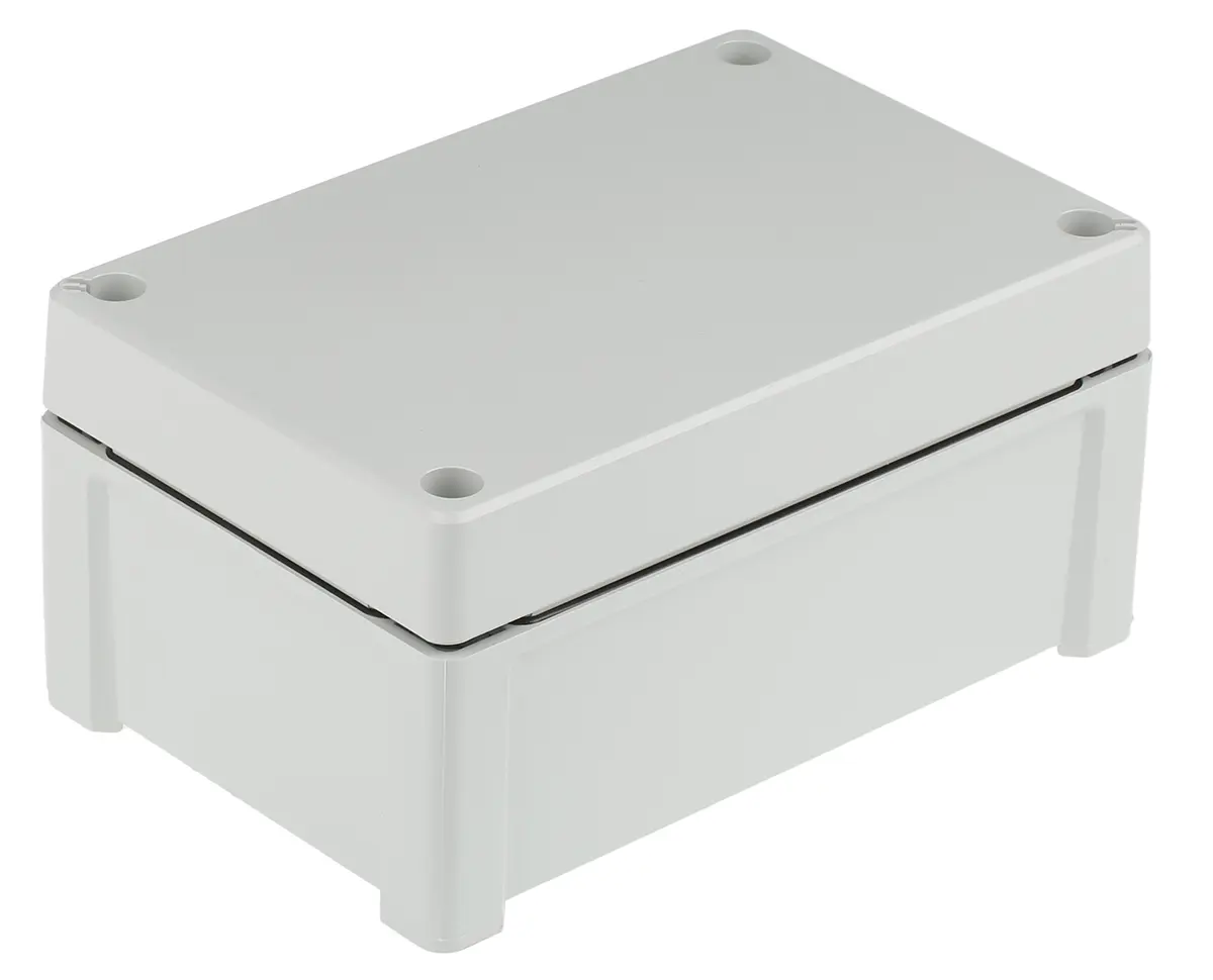 Produktfoto 1 von Fibox TEMPO; Gehäuse; ABS; Grau; IK07 IP65 Breite 122.2 mm Höhe 89.9 mm Länge 187.2 mm
