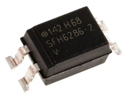 Produktfoto 1 von Vishay SFH628 DIP, SMD 1 Optokoppler AC-In, 4-Pin SMD, Isolation 5300 V ac