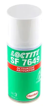 Produktfoto 1 von Loctite Loctite 7649 Klebstoff-Aktivator, Zerstäuber Typ Aktivator Grün, für Abdichtung, Befestigung, Gewindeabdichtung,