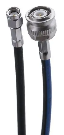 Produktfoto 1 von Huber+Suhner Reverse SMA Koaxialkabel Stecker, 50 Ω Stecker, 1 m, RP-SMA / TNC, Blau, Schwarz