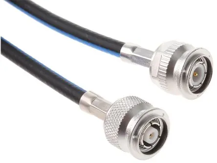Produktfoto 1 von Huber+Suhner Reverse SMA Koaxialkabel Stecker, 50 Ω Stecker, 1 m, RP-TNC / TNC, Blau, Schwarz