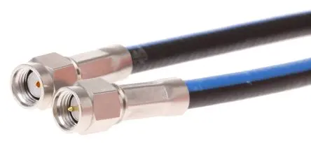Produktfoto 1 von Huber+Suhner Reverse SMA Koaxialkabel Stecker, 50 Ω Stecker, 3 m, RP-SMA / SMA, Schwarz, Blau