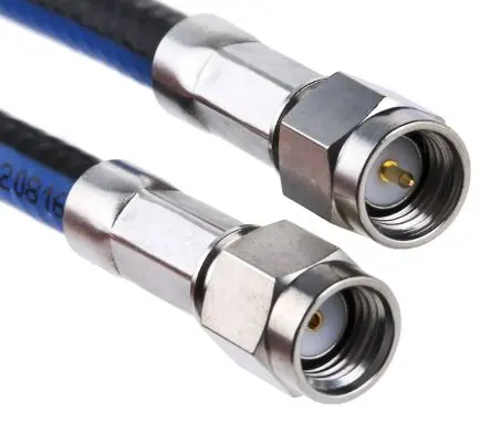 Produktfoto 1 von Huber+Suhner Reverse SMA Koaxialkabel Stecker, 50 Ω Stecker, 1 m, SMA / RP SMA, Schwarz, Blau