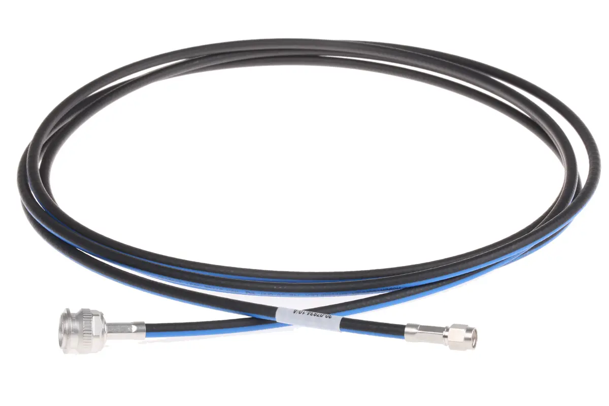Produktfoto 1 von Huber+Suhner Reverse SMA Koaxialkabel Stecker, 50 Ω Stecker, 3 m, RP-SMA / TNC, Schwarz, Blau