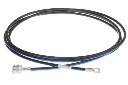 Produktfoto 1 von Huber+Suhner Reverse SMA Koaxialkabel Stecker, 50 Ω Stecker, 3 m, RP-SMA / TNC, Schwarz, Blau
