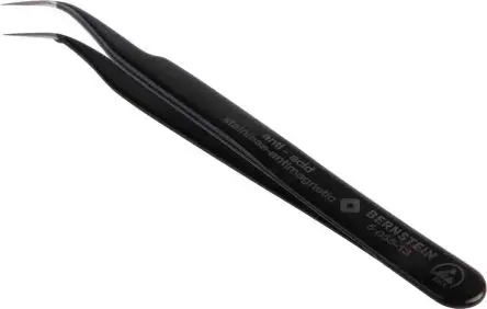 Produktfoto 1 von Bernstein Edelstahl Pinzette, 120mm, Spitze Sichel Antimagnetisch 1-teilig ESD-Sicherheit