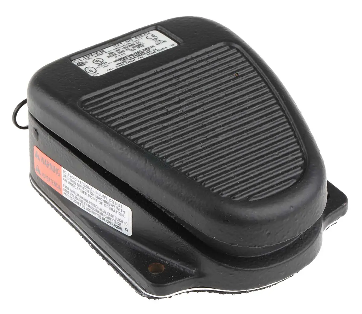 RS PRO Clipper-Fußschalter Rastend, 1-poliger Wechsler, 20 A @ 125 V ac Gusseisen 250V, IP 20