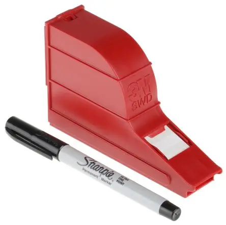 Produktfoto 1 von 3M SWD Kabelmarkierer Set, Weiß 11lb/in, 2.43 m x 19mm