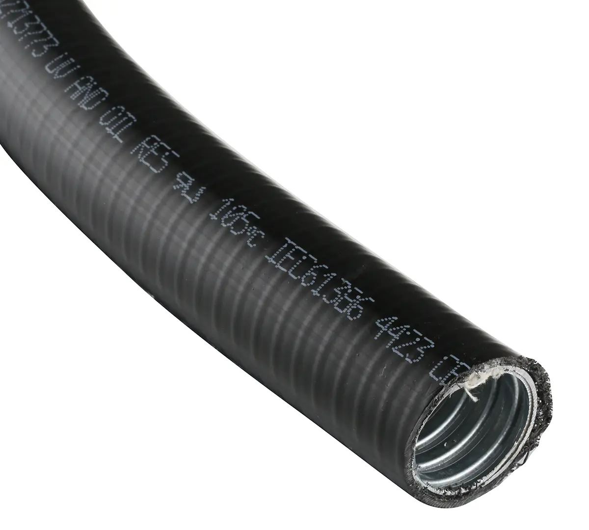 Produktfoto 1 von Adaptaflex SPL Leerrohr verzinkter Stahl, Ø 32mm nom., Flexibel, flüssigkeitsdicht, Schwarz A ø 33.1mm I ø 26.7mm x 10m