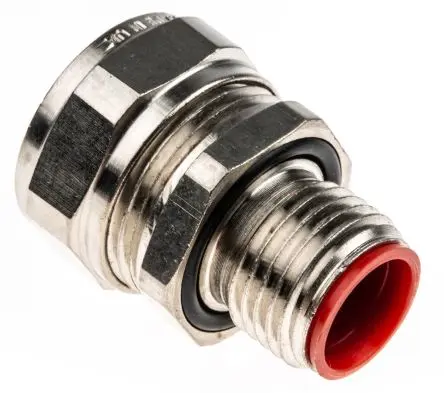 Produktfoto 1 von Adaptaflex SPL Messing Kabelrohr Befestigung M16 12 mm Silber Vernickelt-Finish IP66, IP68, IP67, IP69K