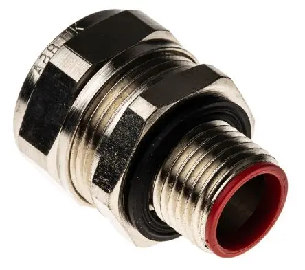 Produktfoto 1 von Adaptaflex SPL Messing Kabelrohr Befestigung M16 16 mm Silber Vernickelt-Finish IP68, IP69K, IP67, IP66