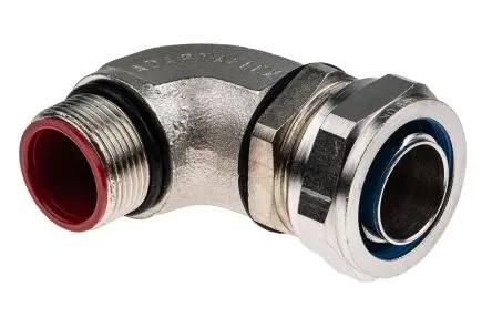 Produktfoto 1 von Adaptaflex SPL Stahl Kabelrohr Befestigung S-Typ-Leitung M25 25 mm Silber Vernickelt-Finish IP67