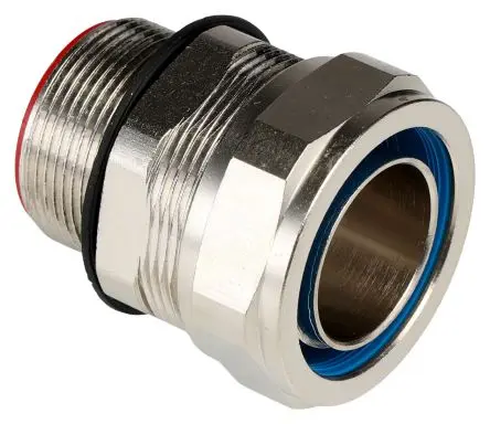 Produktfoto 1 von Adaptaflex SPL Messing Kabelrohr Befestigung Kabelrohr M32 32 mm Silber Vernickelt-Finish IP68, IP67, IP66, IP69K