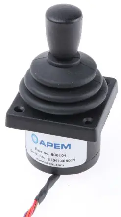 Produktfoto 1 von APEM 8000 Joystick, 1-Achsen Progressiv, 125 V ac / 1A, IP65 Griff Typ Konisch