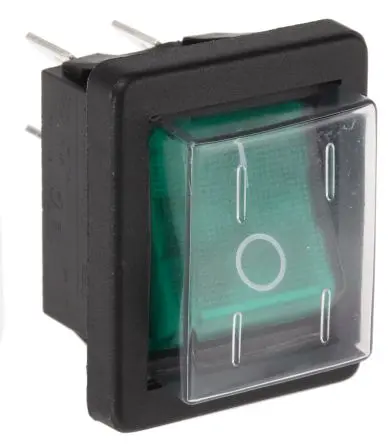Arcolectric Panel Wippschalter DPST Ein-Aus Ein-Aus, 16A Beleuchtet, IP67, IP54
