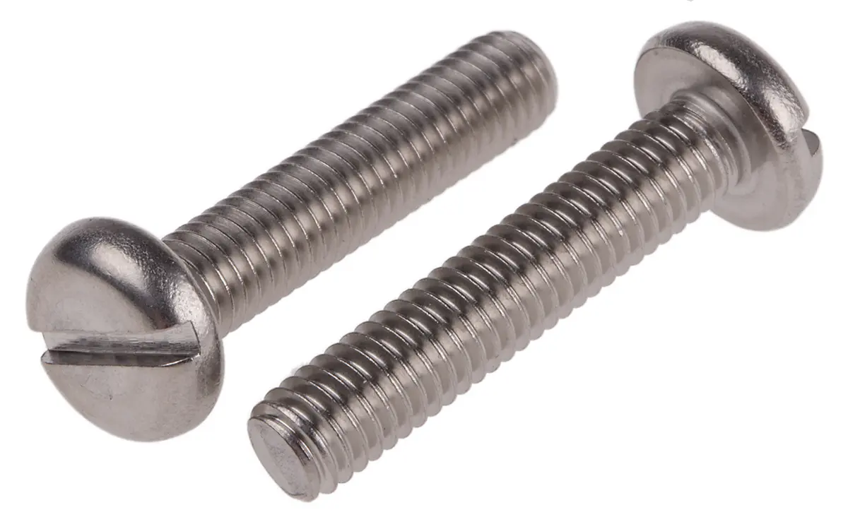 Produktfoto 1 von RS PRO Linsenkopf Schlitz Schrauben A2, M6 x 30.0mm Edelstahl