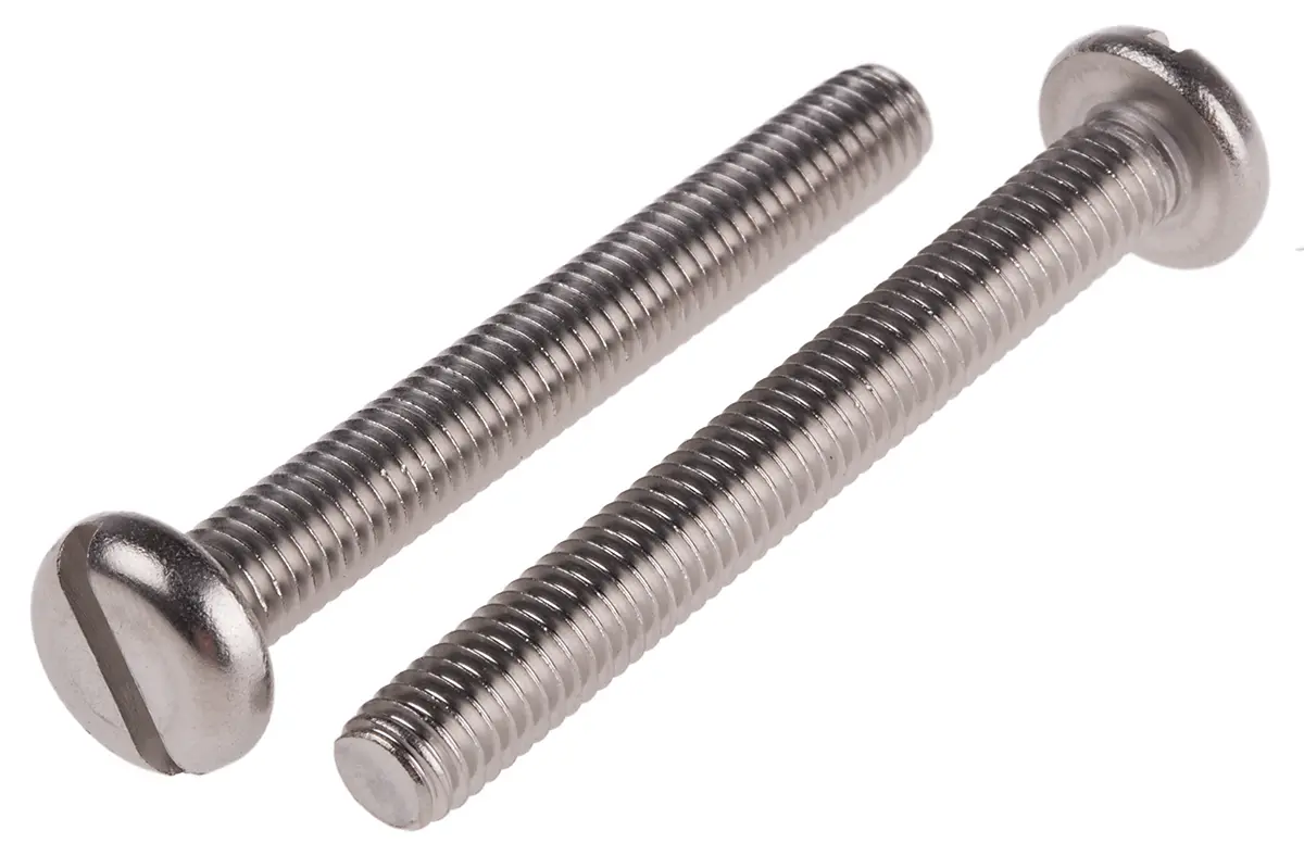 Produktfoto 1 von RS PRO Linsenkopf Schlitz Schrauben A2, M6 x 50.0mm Edelstahl