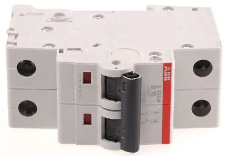 Produktfoto 1 von ABB S200M Miniaturüberlastschalter Typ B, Pol 2-polig 16A 440V ac, Abschaltvermögen 10 kA System Pro M Compact 125 V dc