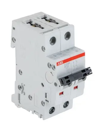 Produktfoto 1 von ABB S200M Miniaturüberlastschalter Typ B, Pol 2-polig 32A 440V ac, Abschaltvermögen 10 kA System Pro M Compact 125 V dc