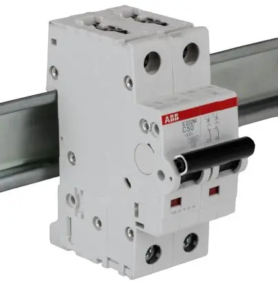 Produktfoto 1 von ABB S200M Miniaturüberlastschalter Typ C, Pol 2-polig 50A 440V ac, Abschaltvermögen 10 kA System Pro M Compact 125 V dc