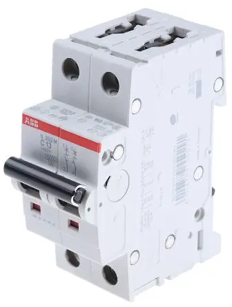 Produktfoto 1 von ABB S200M Miniaturüberlastschalter Typ C, Pol 2-polig 13A 440V ac, Abschaltvermögen 10 kA System Pro M Compact 125 V dc