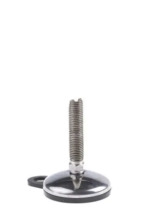 Nu-Tech Engineering Verstellbarer Fuß M16 bis 750 kg x 150 mm, bis 3,5° neigbar Edelstahl, Ø 75 mm x 191 mm
