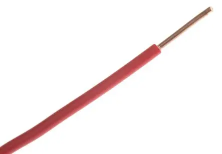Produktfoto 1 von RS PRO H07V-U Schaltdraht 2.5 mm², 0 AWG 100 m Rot Ø 3.4 mm 1 Litzen Polyvinylchlorid