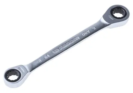 Produktfoto 1 von Facom 64 8mm Ratschenringschlüssel doppelseitig Verchromter Vanadium-Stahl, Länge 128 mm