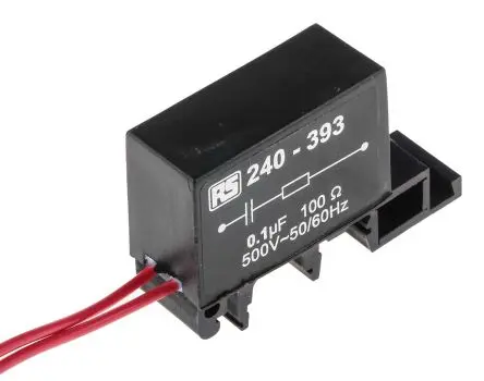 Produktfoto 1 von RS PRO RC RC Netzwerk Leitungsschutz 500V, DIN-Hutschiene, -40 °C→70 °C
