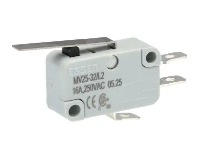 Produktfoto 1 von RS PRO Mikroschalter Langer Hebel-Betätiger Schnellverbindung, 16A IP40 -55 °C - 85 °C