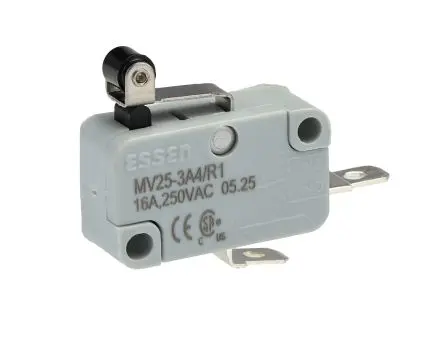 Produktfoto 1 von RS PRO Mikroschalter Kurzer Rollenhebel-Betätiger Schnellverbindung, 16A IP40 -55 °C - 85 °C