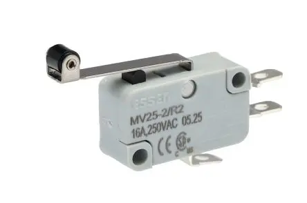 Produktfoto 1 von RS PRO Mikroschalter Rollenhebel lang-Betätiger Schnellverbindung, 16A IP40 -55 °C - 85 °C