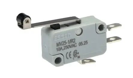 Produktfoto 1 von RS PRO Mikroschalter Rollenhebel lang-Betätiger Schnellverbindung, 10A IP40 -55 °C - 85 °C