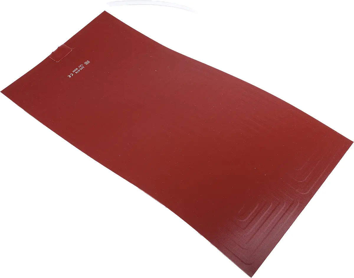 Produktfoto 1 von RS PRO Heizmatte, Rechteckig 80 W +300°C, 200 x 400mm, 12 V dc