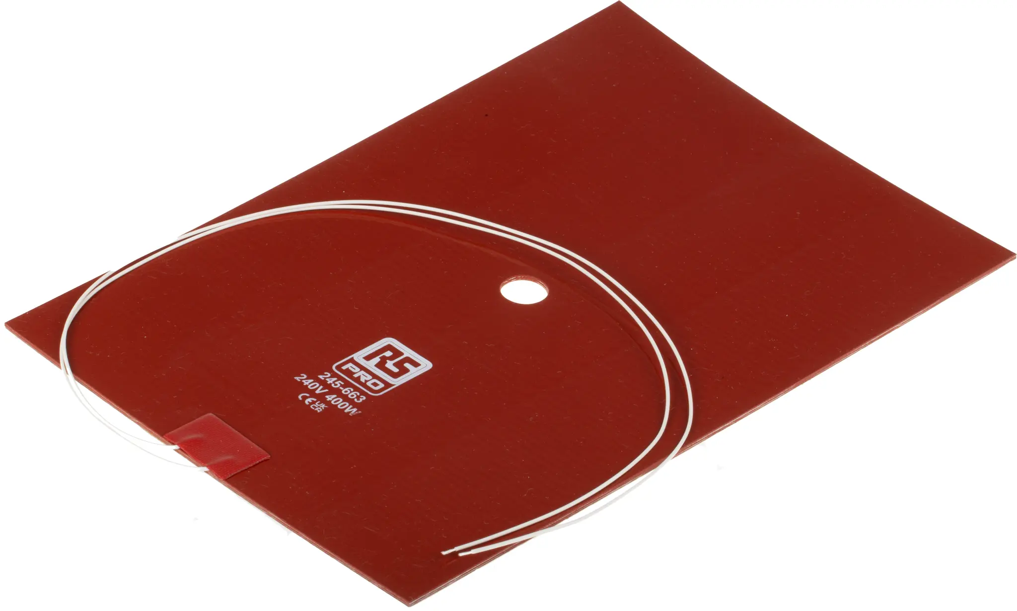 Produktfoto 1 von RS PRO Heizmatte, Rechteckig 400 W +200°C, 200 x 300mm, 240 V ac