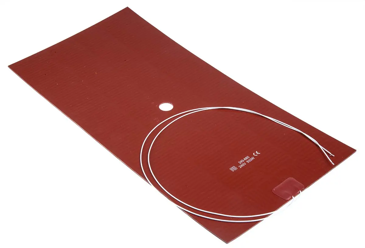 Produktfoto 1 von RS PRO Heizmatte, Rechteckig 533 W +200°C, 200 x 400mm, 240 Vac