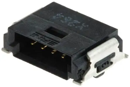 Produktfoto 1 von Fischer MiniBridge Leiterplattenleiste gewinkelt, 4-polig / 1-reihig, Raster 1.27 mm Raster Oberfläche, Kabel-Platine,