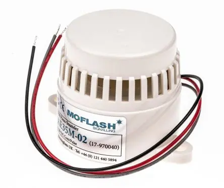 Produktfoto 1 von Moflash AE35M Signalhorn Panel IP30 24V 2-Ton 95 dB @ 1m, Weiß, Ø 50 mm DC