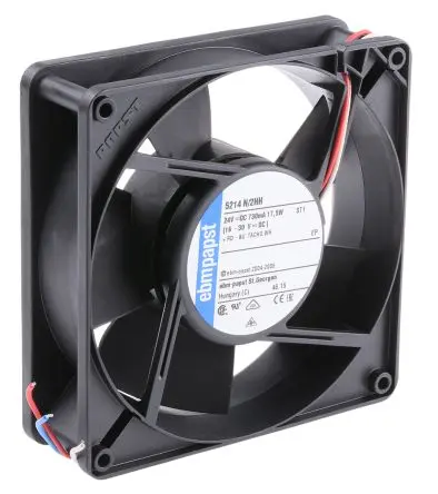 Produktfoto 1 von ebm-papst 5200 N Axiallüfter, Kugel, 24V dc / 17.5 W 730 mA, 4900 U/min, 340 m³/h IP68, IP54 127 mm 127mm 38 mm