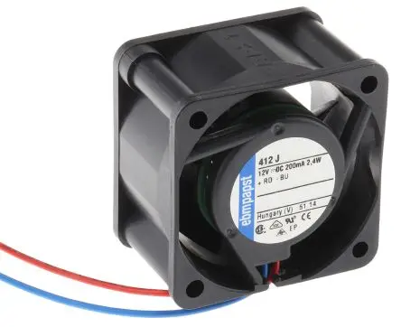 Produktfoto 1 von ebm-papst 400 Axiallüfter, Kugel, 12V dc / 2.4 W 200 mA, 10300 U/min, 19 m³/h 40 mm 40mm 25.4 mm