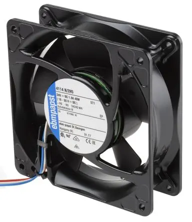 Produktfoto 1 von ebm-papst 4100 NH5 - S-Force Axiallüfter, Kugel, 24V dc / 45 W 1.875 A, 7500 U/min, 390 m³/h IP68, IP54 119 mm 119mm 38
