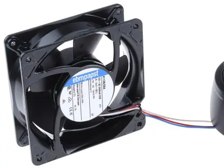Produktfoto 1 von ebm-papst 4100 NH4 - S-Force Axiallüfter, Kugel, 12V dc / 32 W 2.66 A, 6800 U/min, 355 m³/h IP54, IP68 119 mm 119mm 38