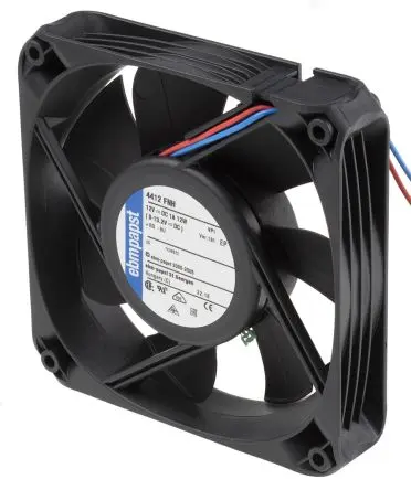 Produktfoto 1 von ebm-papst 4400 FN Axiallüfter, Kugel, 12V dc / 12 W 1 A, 5400 U/min, 225 m³/h 119 mm 119mm 25 mm