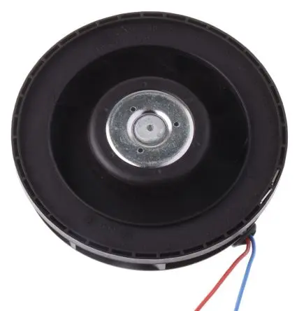 Produktfoto 1 von ebm-papst REF 100 Zentrifugallüfter, Zentrifugal, 12V dc, DC, 86 m³/h 104 mm, 63 dB 104mm, 5400 U/min 24.9 mm, Kugel
