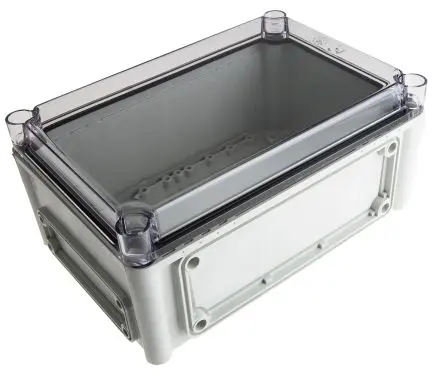 Produktfoto 1 von Fibox EK; Gehäuse; Polycarbonat; Grau Geflanscht; IK08 IP66, IP67 Breite 190 mm Höhe 130 mm Länge 280 mm