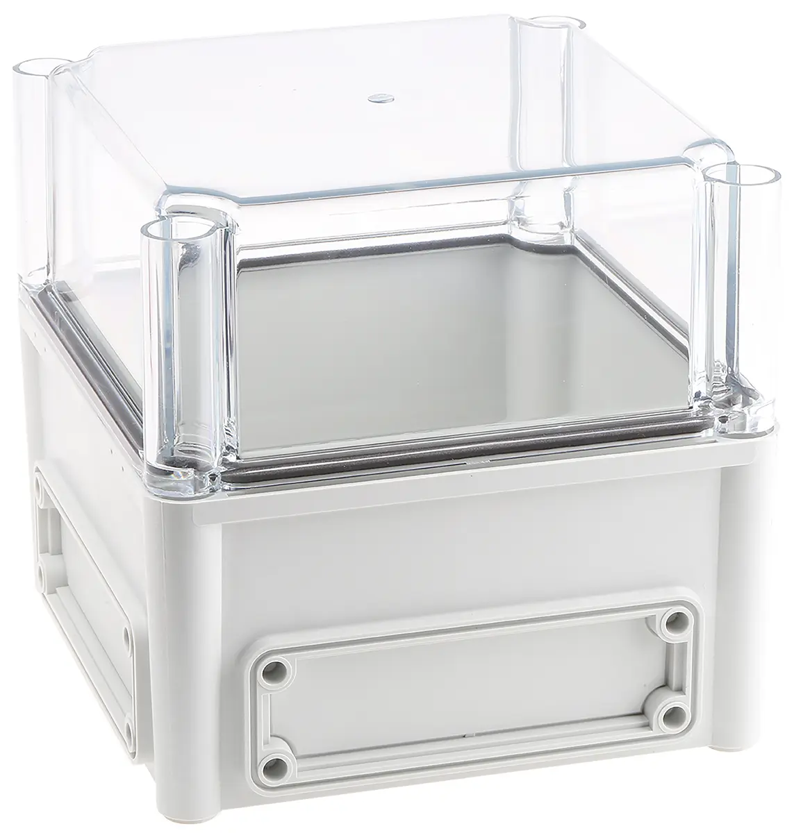 Produktfoto 1 von Fibox EK; Gehäuse; Polycarbonat; Grau Geflanscht; IK08 IP66, IP40 Breite 190 mm Höhe 180 mm Länge 190 mm