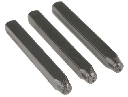 Produktfoto 1 von RS PRO 3 mm x 6 mm Schlagstempel Satz 27-teilig, Länge 61 mm